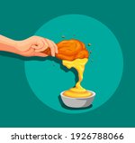 hand dip crispy fried chicken... | Shutterstock .eps vector #1926788066
