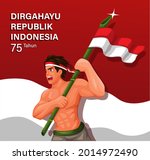 dirgahayu republik indonesia is ... | Shutterstock .eps vector #2014972490