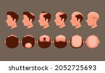 man head with hairloss problem... | Shutterstock .eps vector #2052725693