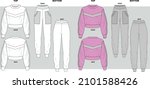 girls sweatshirt with track... | Shutterstock .eps vector #2101588426