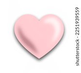 A 3d Baby Pink Heart Icon....