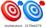 two targets for darts game. | Shutterstock . vector #217066273