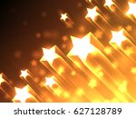 shiny bright stars flying on... | Shutterstock . vector #627128789