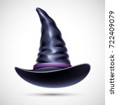 witch hat with purple ribbon | Shutterstock .eps vector #722409079