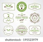 organic farm fresh badges | Shutterstock .eps vector #195523979