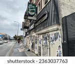 Small photo of Los Angeles, California, USA - September 16 2023: A shuttered building with the sign "New Goody Goody" on Vermont Ave. in the Korea Town area of LA. Daytime.