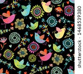 colorful birds seamless repeat... | Shutterstock .eps vector #1468539380