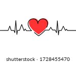 Heartbeat Heart Shape Centered...