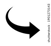 right arrow icon. black curve... | Shutterstock .eps vector #1901273143