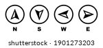 vector compass icons of north ...