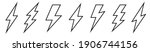 lightning bolt icons set.... | Shutterstock .eps vector #1906744156