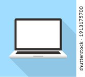 laptop flat vector icon.... | Shutterstock .eps vector #1913175700