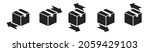 box icon set. parcel box with... | Shutterstock .eps vector #2059429103