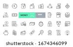 vector money icons. set of 29... | Shutterstock .eps vector #1674346099