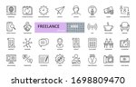 freelance icons. editable... | Shutterstock .eps vector #1698809470