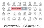 volunteering  charity icons.... | Shutterstock .eps vector #1700040190
