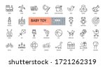 vector baby toy icons. editable ... | Shutterstock .eps vector #1721262319