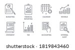fiscal year vector icons.... | Shutterstock .eps vector #1819843460