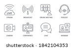 vector live streaming icons.... | Shutterstock .eps vector #1842104353