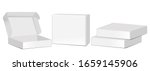 cardboard box mockup set. white ... | Shutterstock .eps vector #1659145906