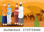 flat design of muslim peoples... | Shutterstock .eps vector #1719753460