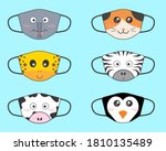 set of designs o reusable mouth ... | Shutterstock .eps vector #1810135489
