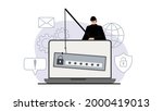 the criminal behind a laptop ... | Shutterstock .eps vector #2000419013