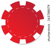 Red Poker Chip Vector Isolated