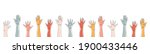 raised hands. teamwork ... | Shutterstock .eps vector #1900433446