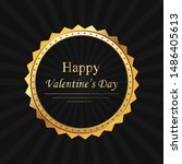 happy valentines day. stamp ... | Shutterstock .eps vector #1486405613
