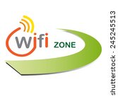 vector sign wifi zone | Shutterstock .eps vector #245245513