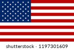 american flag vector icon. | Shutterstock .eps vector #1197301609