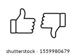 thumb up and thumb down flat... | Shutterstock .eps vector #1559980679