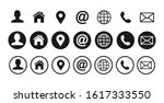 contact us icons. web icon set. ... | Shutterstock .eps vector #1617333550