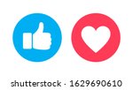thumbs up and heart  social... | Shutterstock .eps vector #1629690610