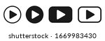 play button icon vector set | Shutterstock .eps vector #1669983430