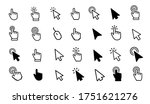 cursor icon set vector. mouse... | Shutterstock .eps vector #1751621276