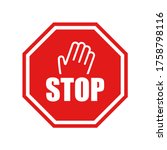 Stop Vector Sign With Hand