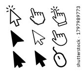 vector hand cursors icons click ... | Shutterstock .eps vector #1797989773