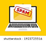 spam email. concept of virus ... | Shutterstock .eps vector #1923725516