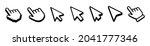 cursor icon set vector. mouse... | Shutterstock .eps vector #2041777346