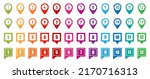 rainbow colors map point... | Shutterstock .eps vector #2170716313