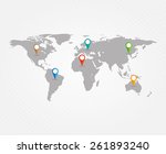 world map | Shutterstock .eps vector #261893240