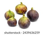 Small photo of Figs isolated on white. Ripe fresh fig half Clipping Path. Figs collection 1