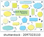 color design cute speech bubble ... | Shutterstock .eps vector #2097323110