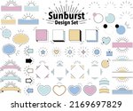 set of sunburst design elements | Shutterstock .eps vector #2169697829