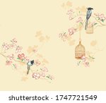 flower  bird and plant design ... | Shutterstock . vector #1747721549