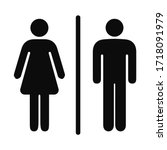 girls and boys restroom sign.... | Shutterstock .eps vector #1718091979