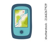 tourist navigator with a map. a ... | Shutterstock .eps vector #2166267929
