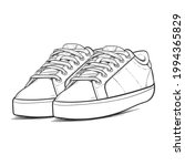 shoes sneaker outline drawing... | Shutterstock .eps vector #1994365829